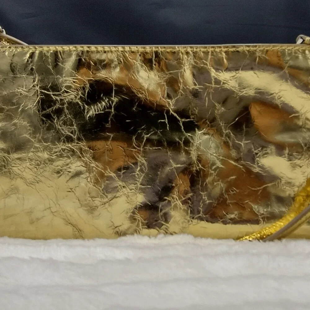 MADEWELL Metallic Gold Mini Sculptural Buckle Shoulder Bag - Picture 9 of 11